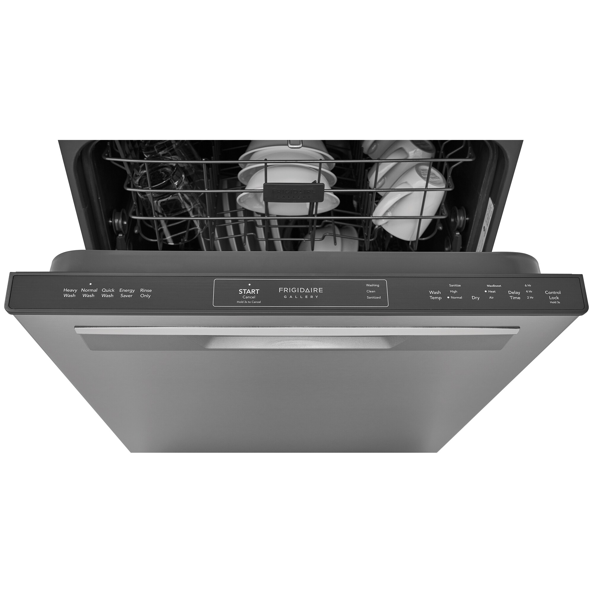 Frigidaire Gallery 24 in. Top Control Dishwasher with 52 dBa Sound Level & Pocket - Stainless Steel, Stainless Steel, hires