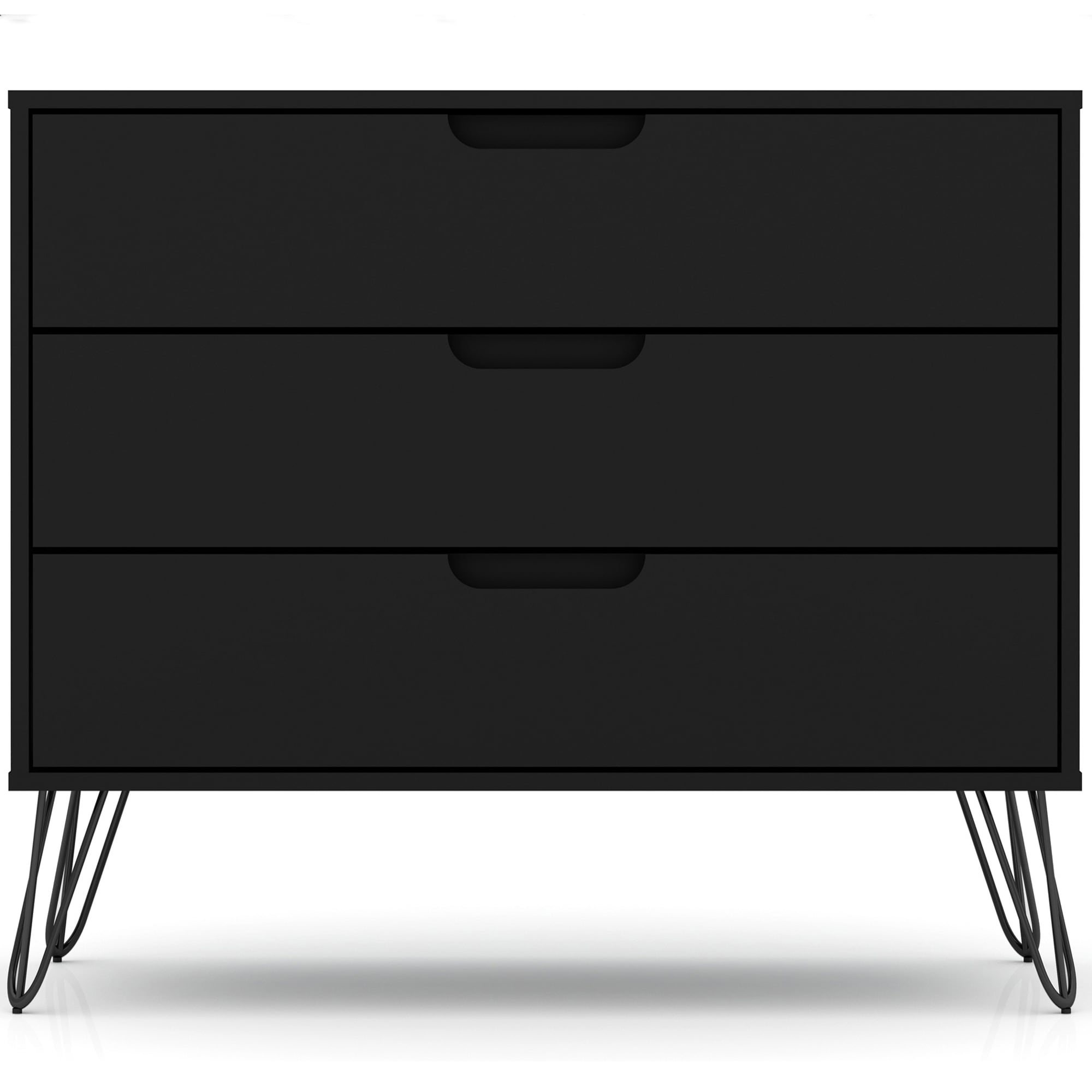 Manhattan Comfort Rockefeller Mid-Century Modern Dresser - Black, , hires