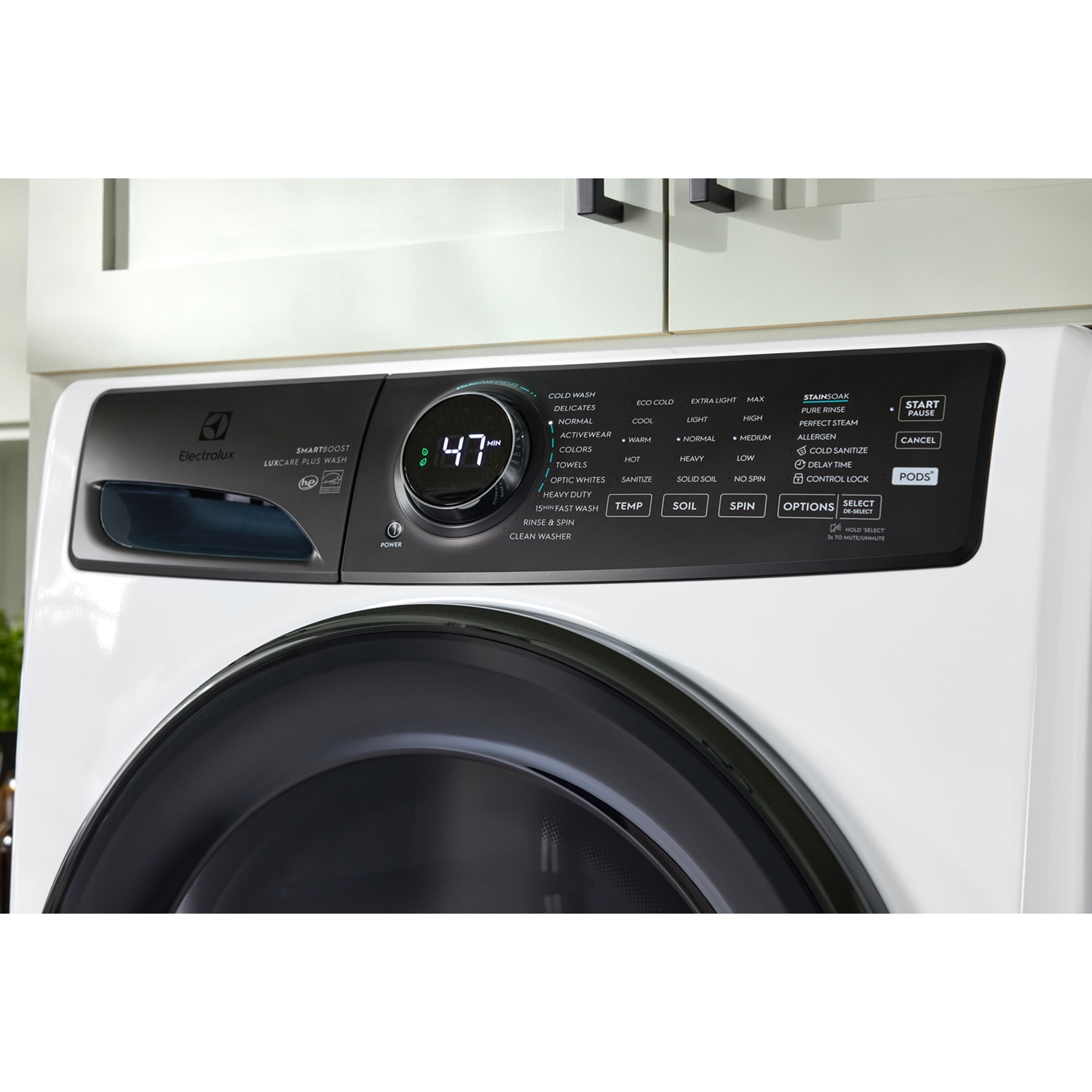 Electrolux 27 in. 4.5 cu. ft. Stackable Front Load Washer with LuxCare Plus Wash, SmartBoost Sanitize & Perfect Steam Cycle - White, White, hires