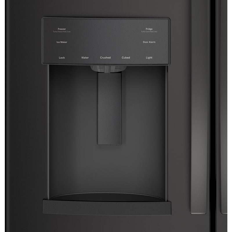 GE 36 in. 22.1 cu. ft. Counter Depth French Door Refrigerator with Ice & Water Dispenser - Fingerprint Resistant Black Slate, Black Slate, hires