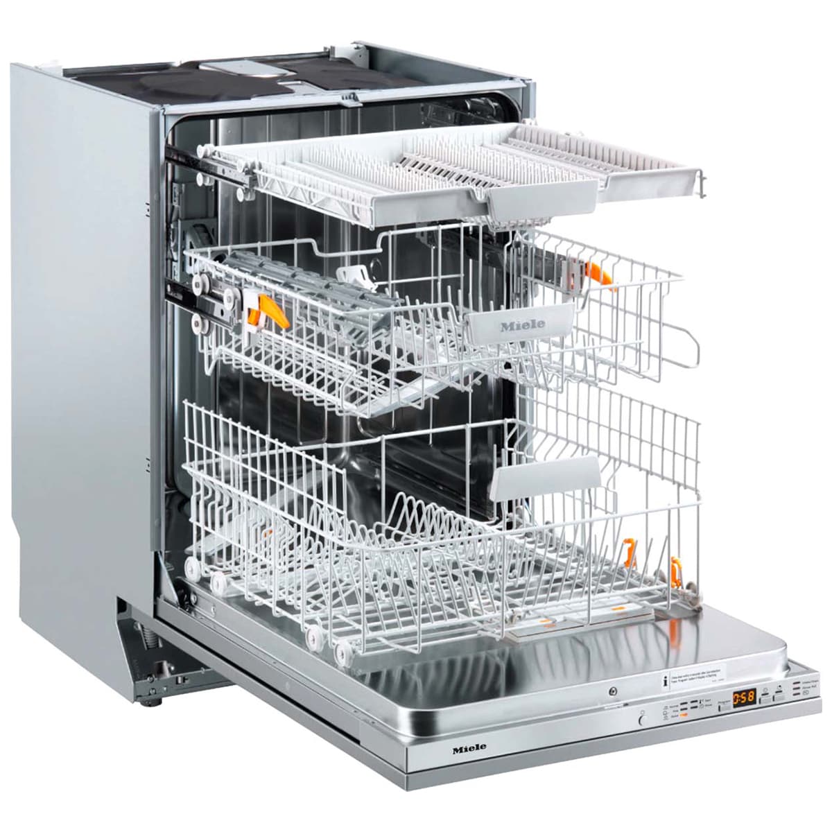 Miele 24 in. Top Control Dishwasher with 44 dBa Sound Level, 3rd-Rack & Pocket - Stainless Steel, , hires