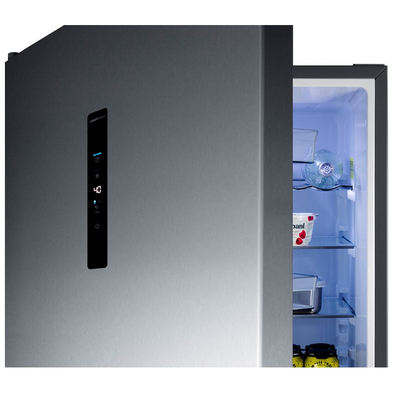 Summit 24 in. 10.6 cu. ft. Counter Depth Left-Hinged Bottom Freezer Refrigerator - Stainless Steel, , hires