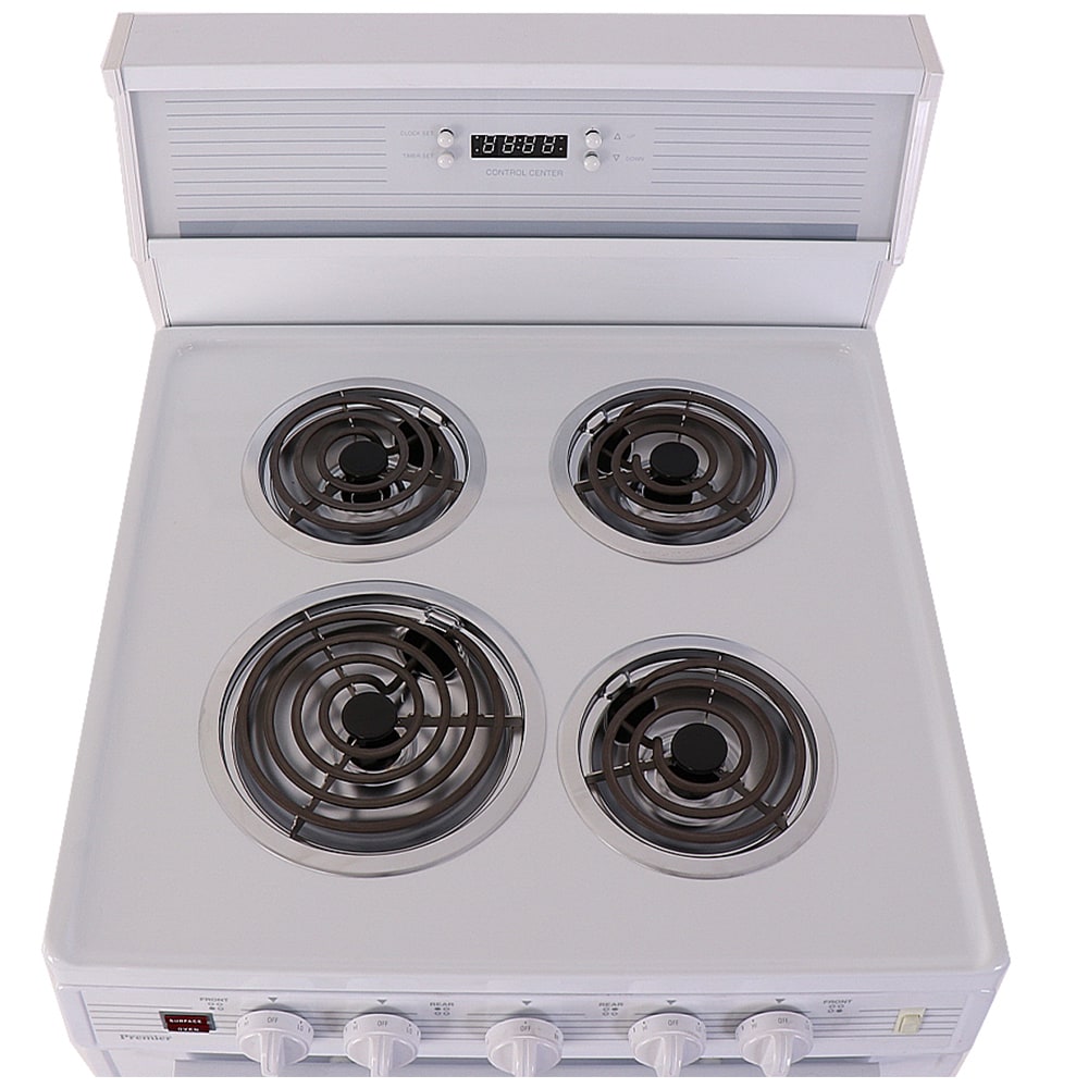 Premier 24 in. 3 cu. ft. Electric Range with Coil Burners - White, White, hires