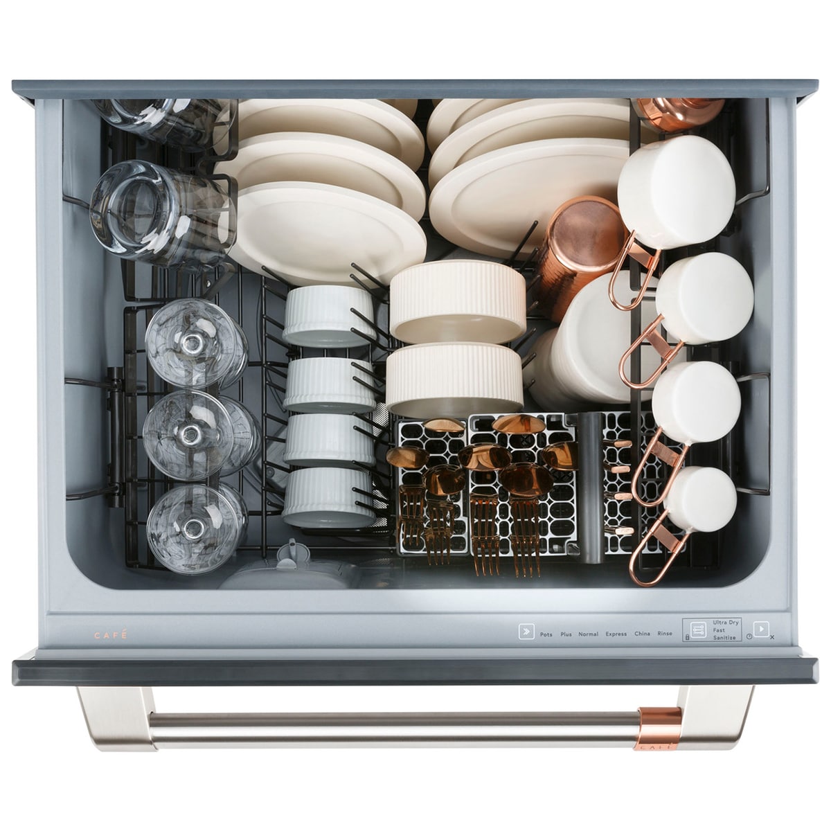 Cafe 24 in. Smart Dishwasher with Top Control & 45 dBa Sound Level - Stainless Steel, , hires