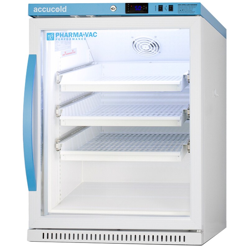 Summit Pharma-Vac Series 24 in. 6.0 cu. ft. Compact Freezerless Refrigerator for Medical Use with Tempered Glass Door - White, , hires