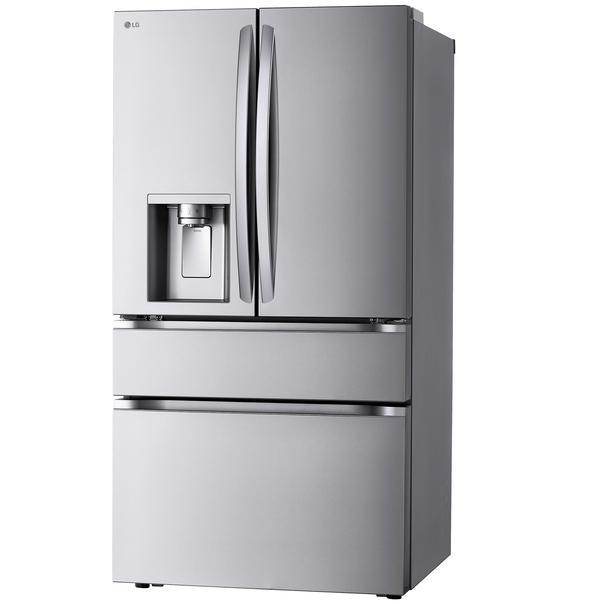 LG 36 in. 24.5 cu. ft. Smart Counter Depth 4-Door French Door Refrigerator with Ice & Water Dispenser - PrintProof Stainless Steel, , hires