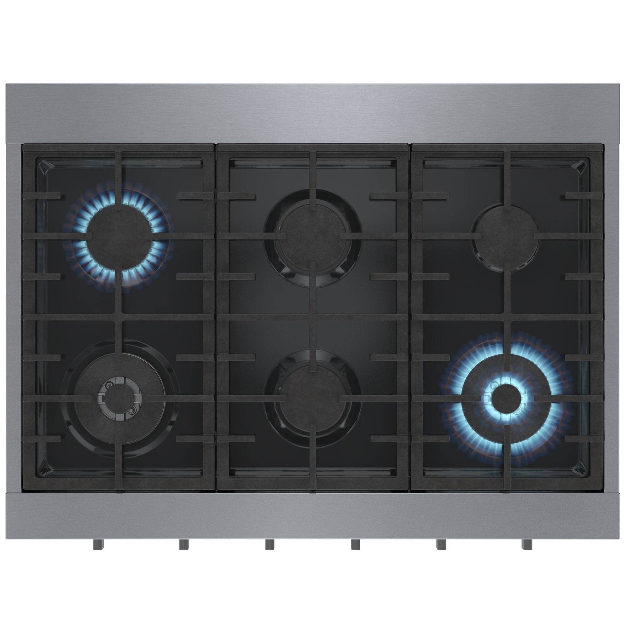 Bosch 800 Series 36 in. 6-Burner Natural Gas Rangetop with Simmer Burner & Power Burner - Stainless Steel, , hires