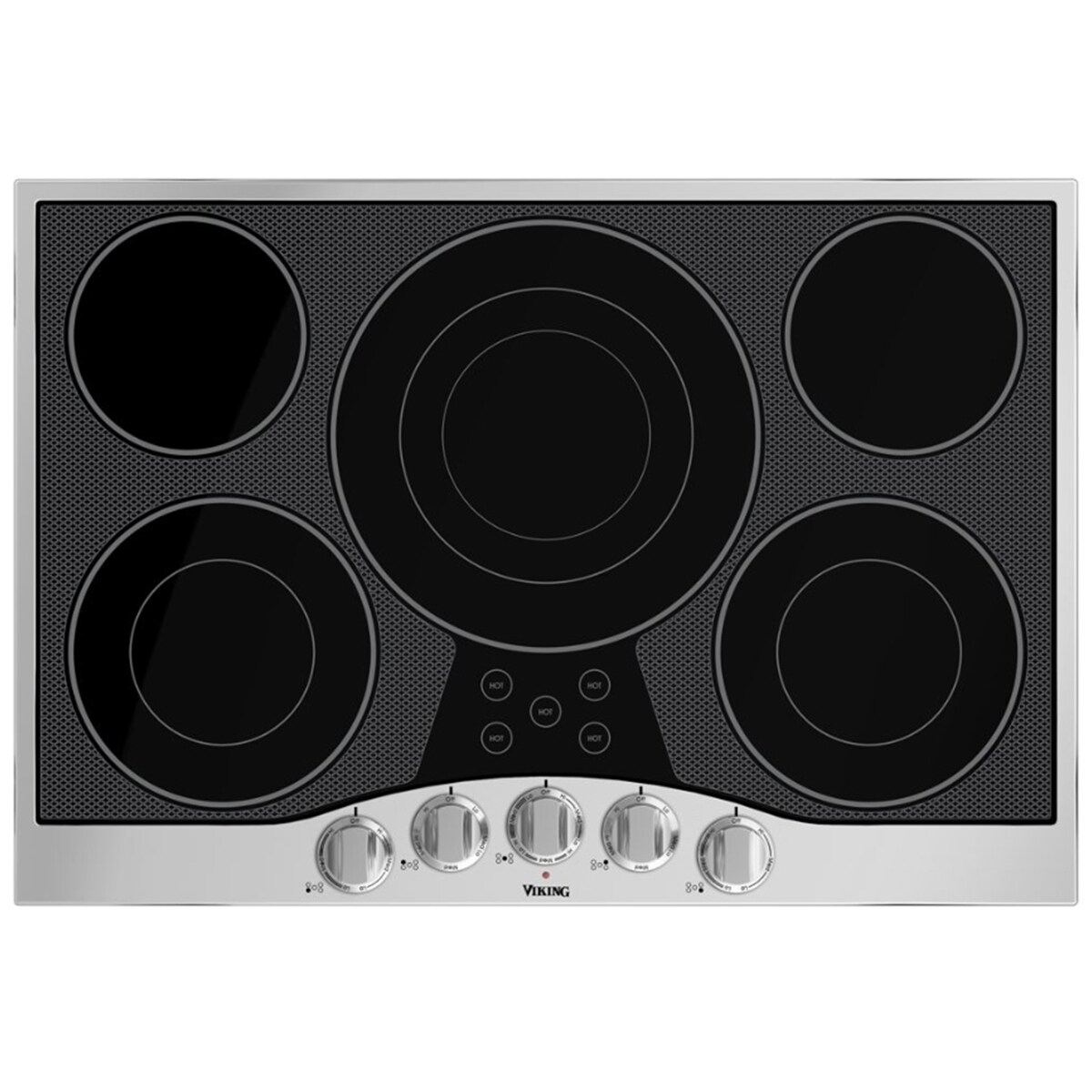 Viking 3 Series 30 in. 5-Burner Electric Cooktop with Simmer Burner & Power Burner - Stainless Steel, , hires