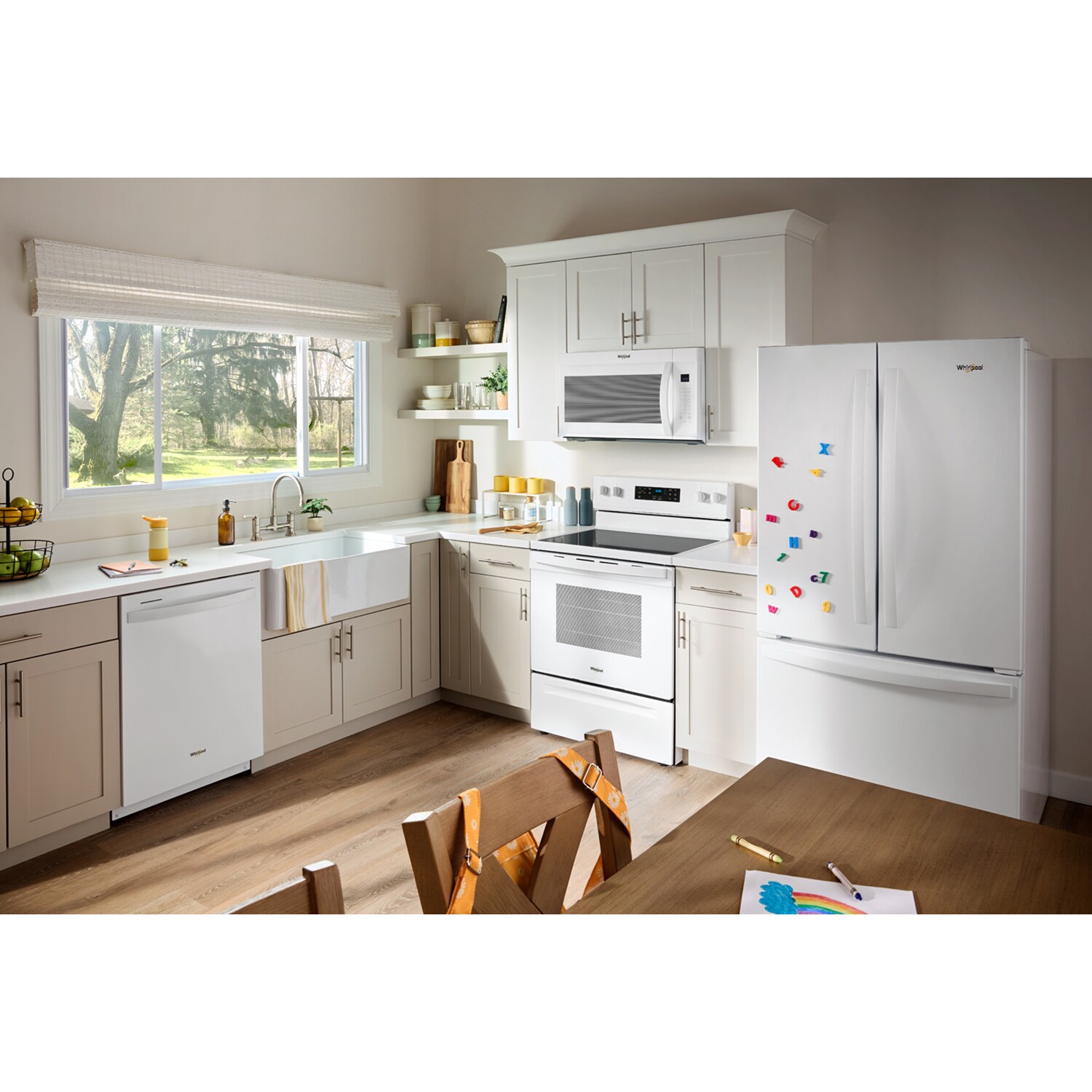 Whirlpool 30 in. 1.9 cu. ft. 1000W Over-the-Range Microwave with 300 CFM & Sensor Cooking - White, White, hires