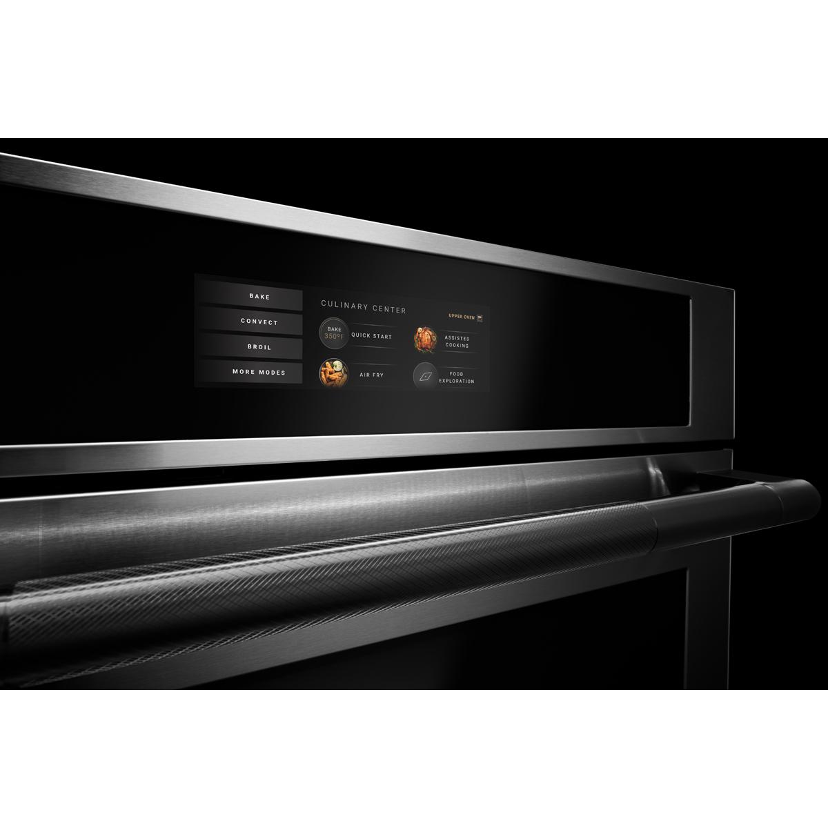 JennAir Noir 30 in. 10.0 cu. ft. Smart Front Control Electric Double Wall Oven with True European Convection & Sensor Cooking - Stainless Steel, , hires