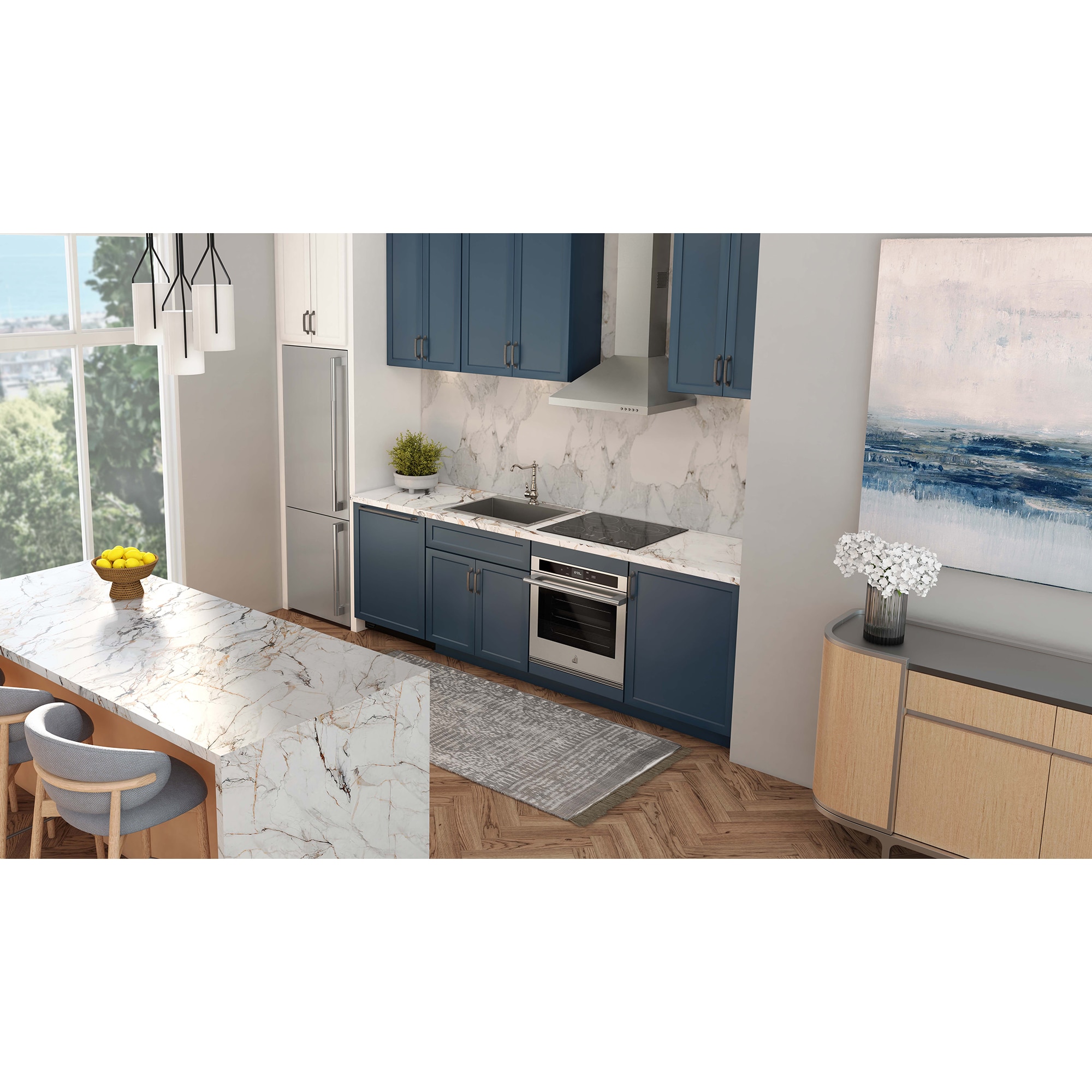 JennAir 22 in. 8.8 cu. ft. Built-In Counter Depth Bottom Freezer Refrigerator - Custom Panel Ready, , hires