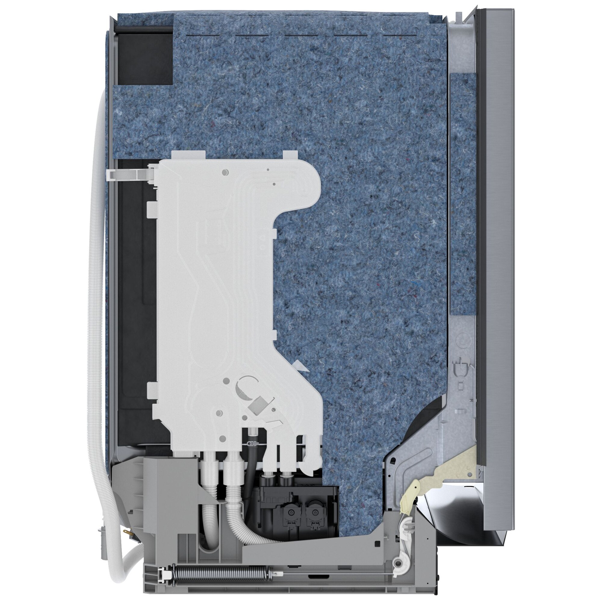 Bosch Benchmark 24 in. Top Control Smart Dishwasher with 38 dBa Sound Level, 3rd-Rack, CrystalDry & Pocket - Stainless Steel, Stainless Steel, hires