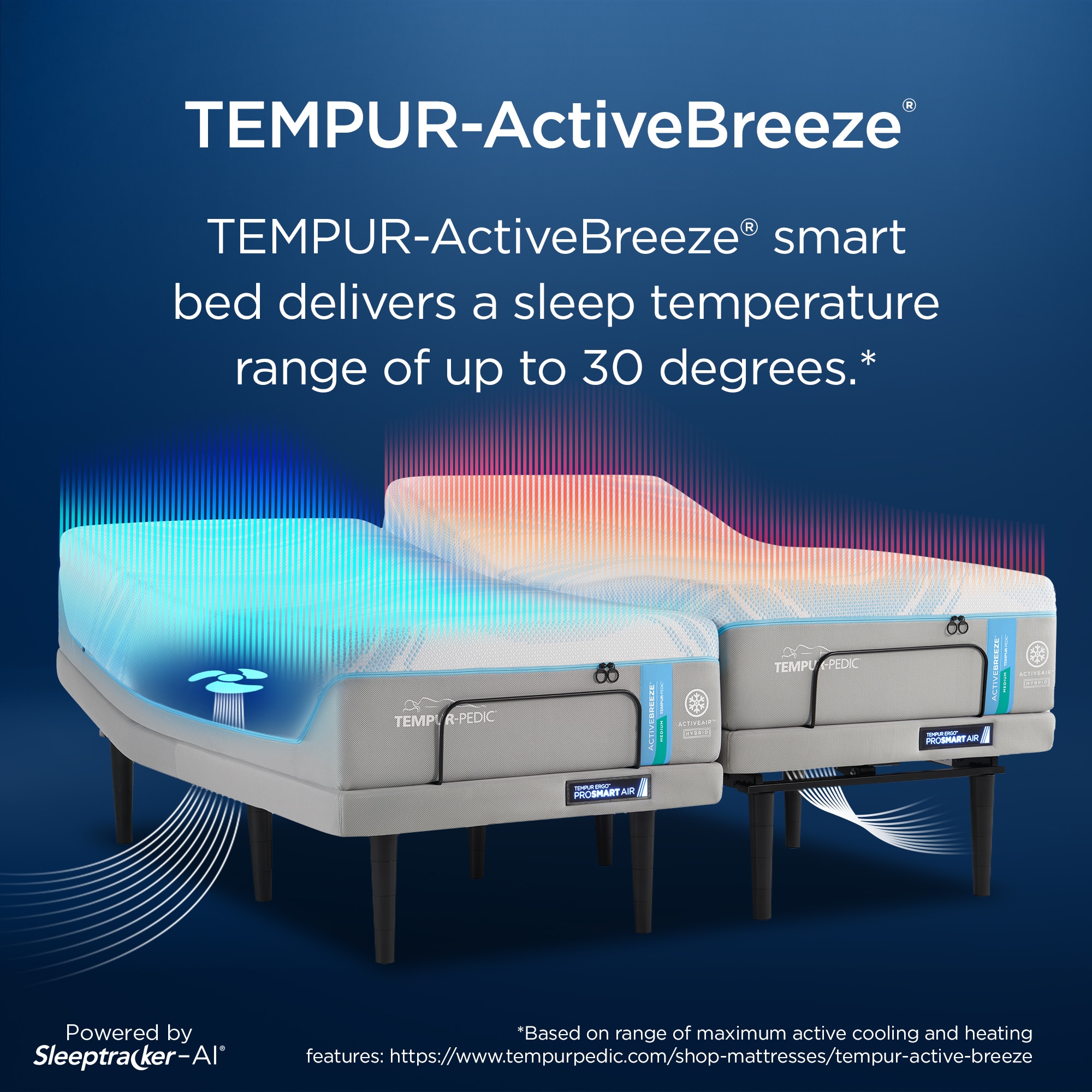 Tempur-Pedic ActiveBreeze 2.0 Medium Hybrid King Size Mattress, , hires