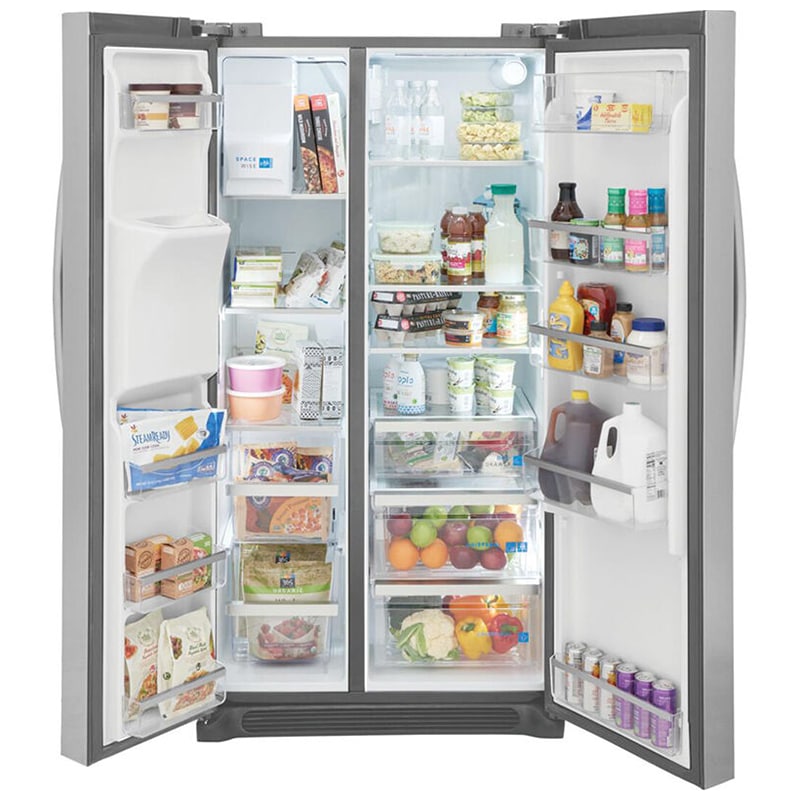 Frigidaire Gallery 36 in. 22.3 cu. ft. Counter Depth Side by Side Refrigerator with Ice & Water Dispenser - Stainless Steel, Stainless Steel, hires