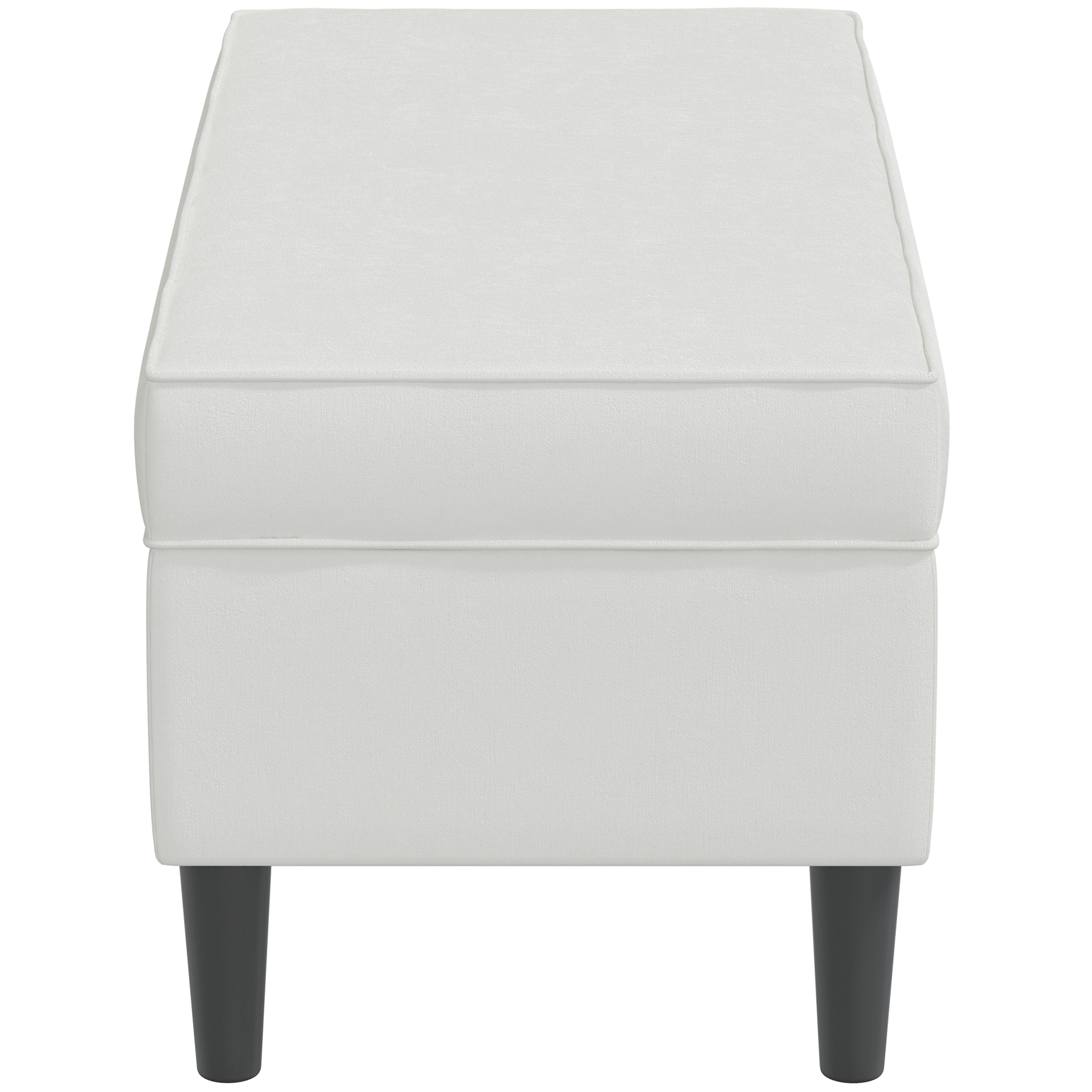 Skyline Furniture Upholstered Storage Bench In Velvet Fabric - Snow, , hires