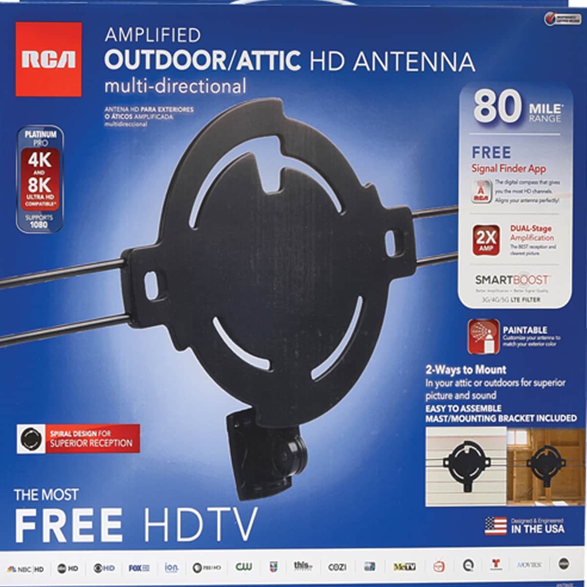RCA Outdoor HDTV Rooftop/Attic Antenna, , hires