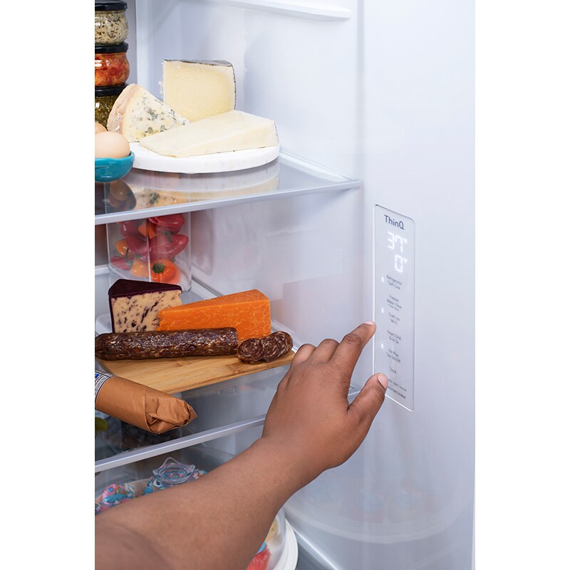 LG InstaView36 in. 27.1 cu. ft. Smart Side by Side Refrigerator with Ice & Water Dispenser - PrintProof Stainless Steel, PrintProof Stainless Steel, hires