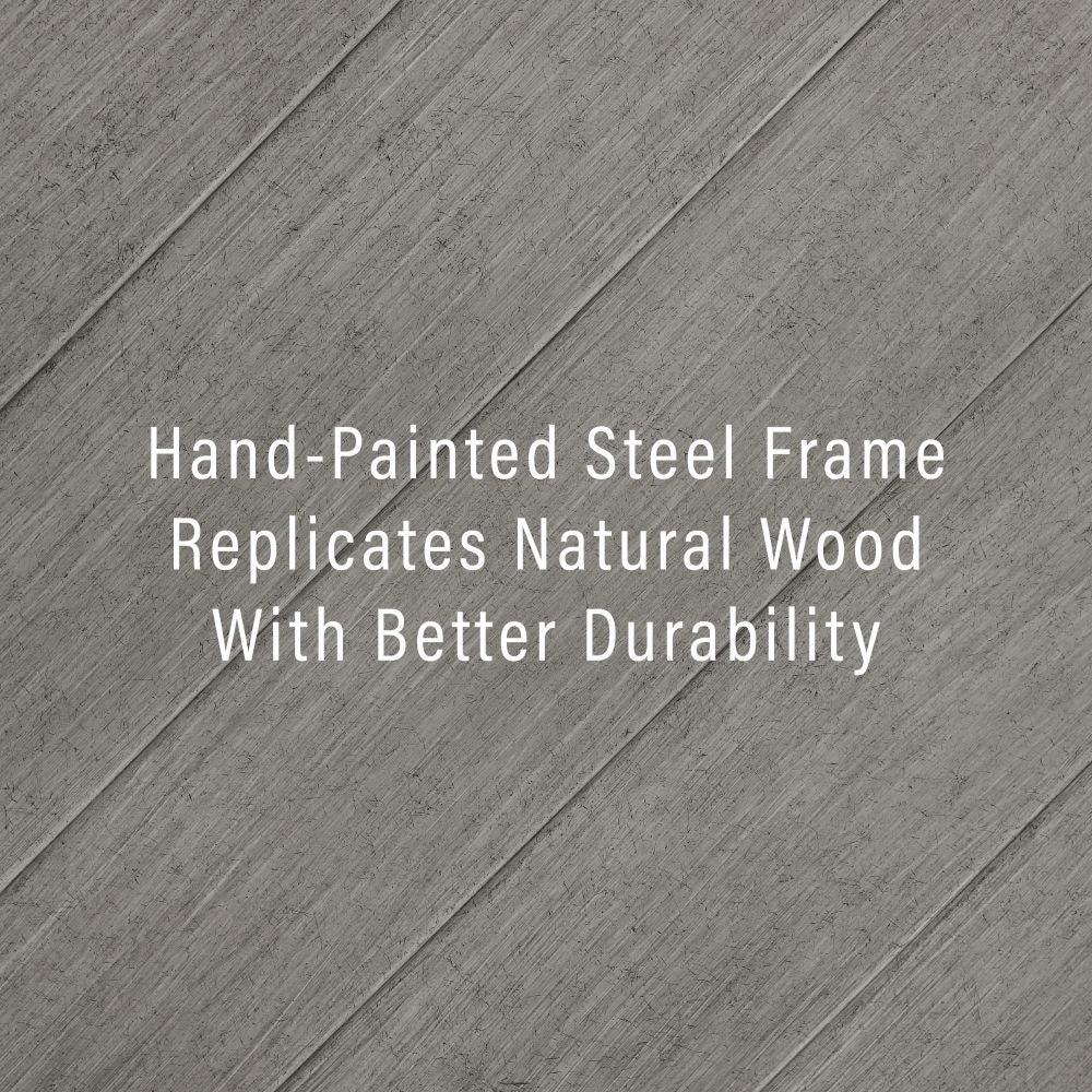 Crosley Otto 7-Piece Outdoor Dining Set Matte Black with Faux Wood Top and Two Swivel Chairs, , hires