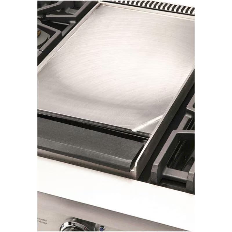 Viking 5 Series 48 in. 6.1 cu. ft. Standard Convection Double Oven Gas Range with 6 Sealed Burners & Griddle - Cast Black, Cast Black, hires