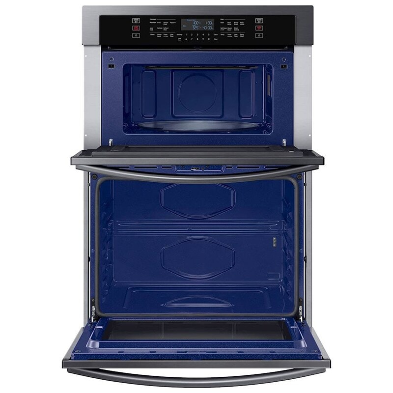 Samsung 30 in. 7 cu. ft. Smart Electric Microwave/Wall Oven Combo with Sensor Cooking - Black Stainless, Black Stainless, hires