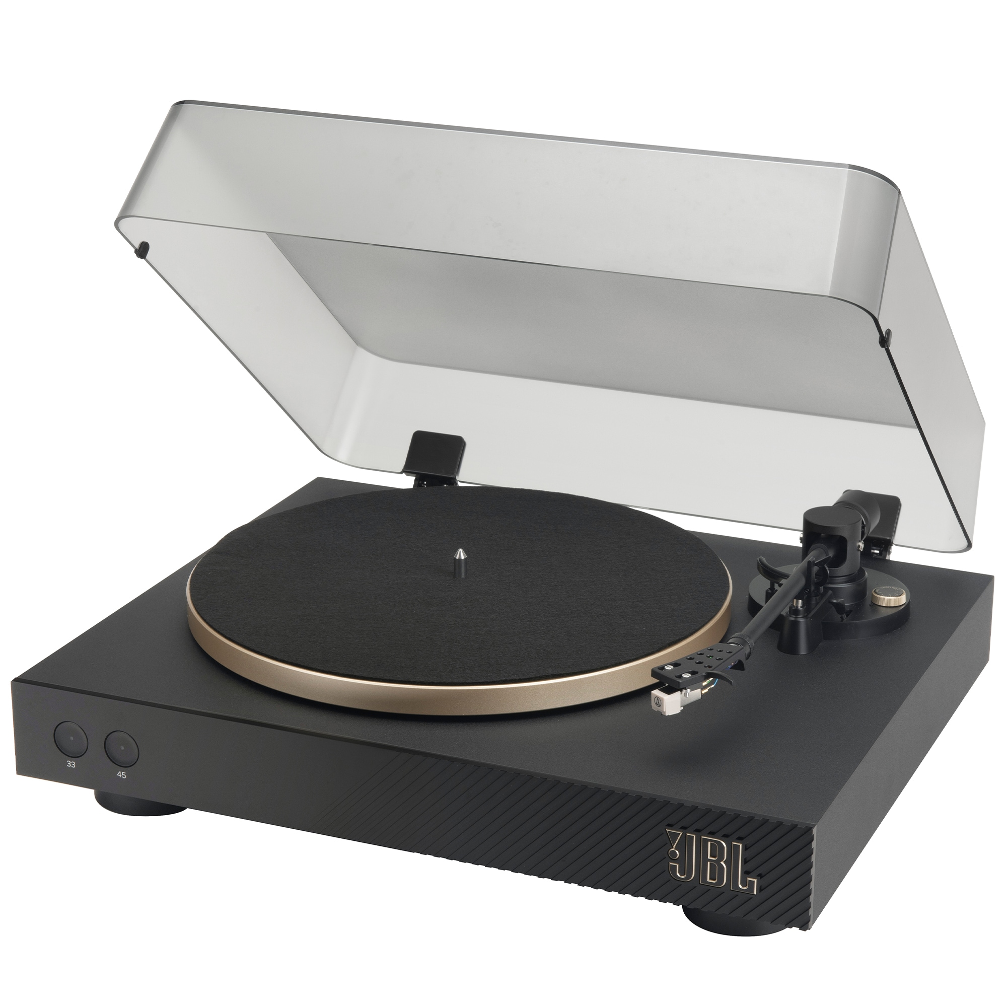 JBL Spinner Bluetooth Turntable - Black & Gold, , hires