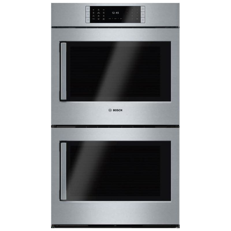 Bosch Benchmark Series 30 in. 9.2 cu. ft. Top Control Electric Double Wall Oven with True European Convection - Stainless Steel, , hires