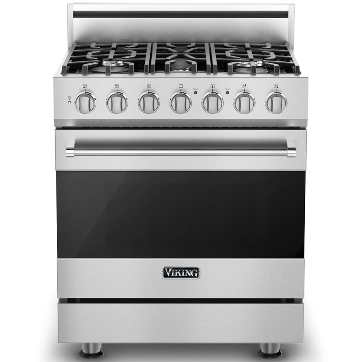 Viking 3 Series 30 in. 4.7 cu. ft. True European Convection Dual Fuel Range with 5 Sealed Burners - Stainless Steel, , hires