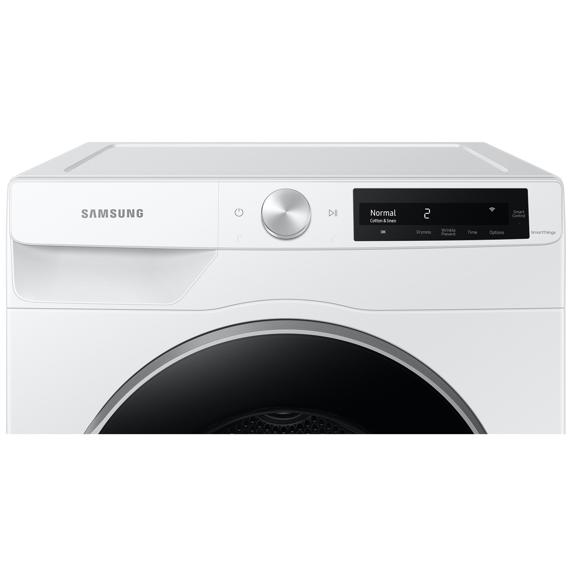 Samsung 24 in. 4.0 cu. ft. Smart Stackable Ventless Electric Dryer with Heat Pump, Sensor Dry & Sanitize Cycle - White, , hires