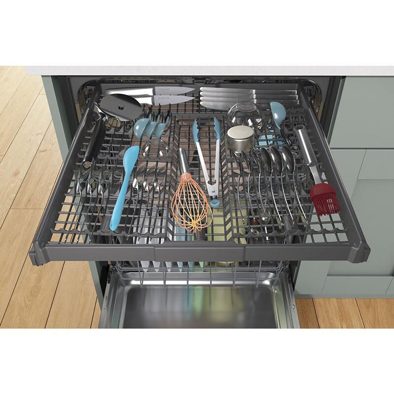 Whirlpool 24 in. Top Control Dishwasher with 47 dBa Sound Level & 3rd-Rack - Black, Black, hires