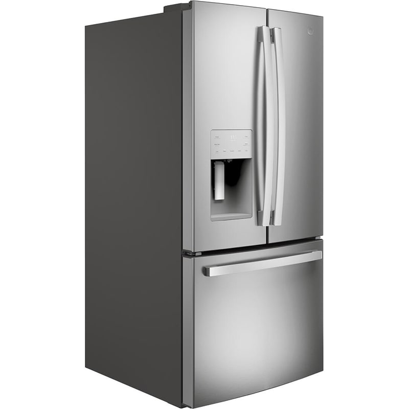 GE 33 in. 23.6 cu. ft. French Door Refrigerator with Ice & Water Dispenser - Fingerprint Resistant Stainless, Fingerprint Resistant Stainless, hires