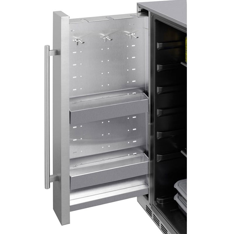 Summit 24 in. 3.1 cu. ft. Undercounter Refrigerator with Slide-Out Storage Compartment - Stainless Steel, , hires