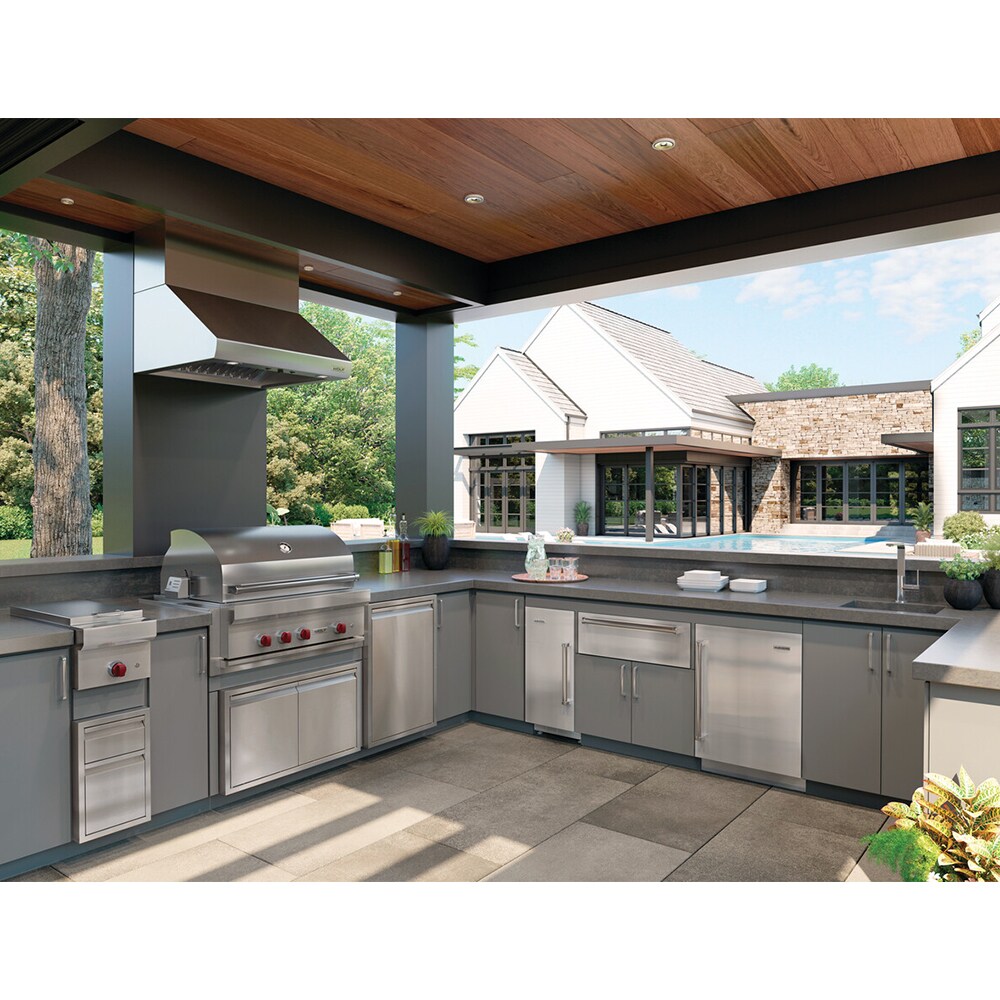 Wolf 36 in. Convertible Canopy Pro Style Style Range Hood with 2 LED Lights - Stainless Steel, , hires