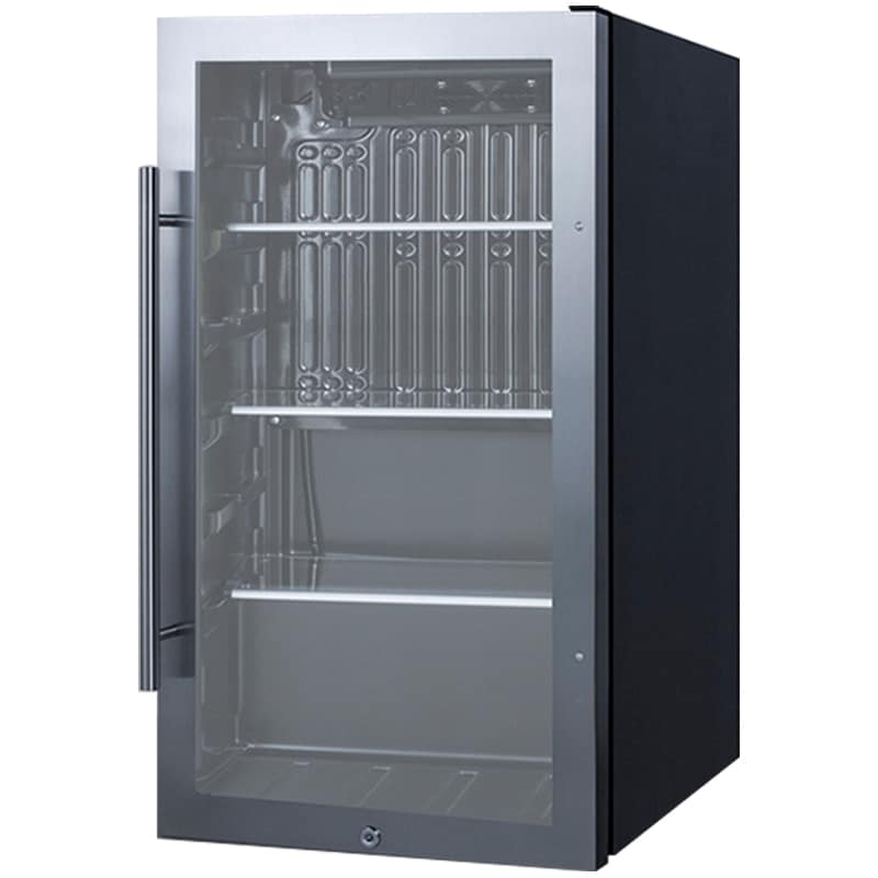 Summit Commercial 19 in. 3.1 cu. ft. Built-In/Freestanding Beverage Center with Adjustable Shelves & Knob(s) Control - Black, , hires