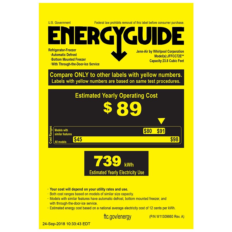 JennAir Rise 36 in. 23.8 cu. ft. Smart Counter Depth French Door Refrigerator with Ice & Water Dispenser - Stainless Steel, , hires