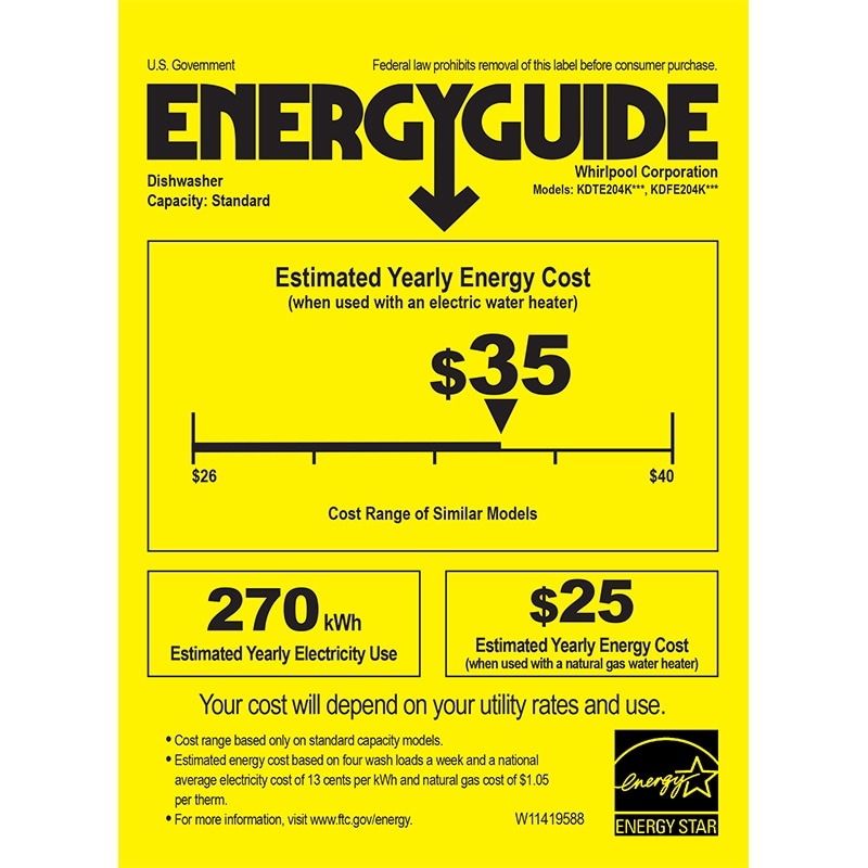 KitchenAid 24 in. Front Control Dishwasher with 39 dBa Sound Level, 3rd-Rack & Pocket - Stainless Steel with PrintShield Finish, Stainless Steel with PrintShield Finish, hires