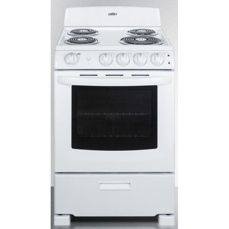 Summit 24 in. 2.9 cu. ft. Electric Range with Coil Burners - White, , hires