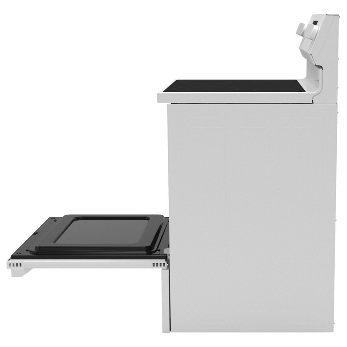 GE 400 Series 30 in. 5.3 cu. ft. Smart Electric Range with Radiant Burners - White, White, hires