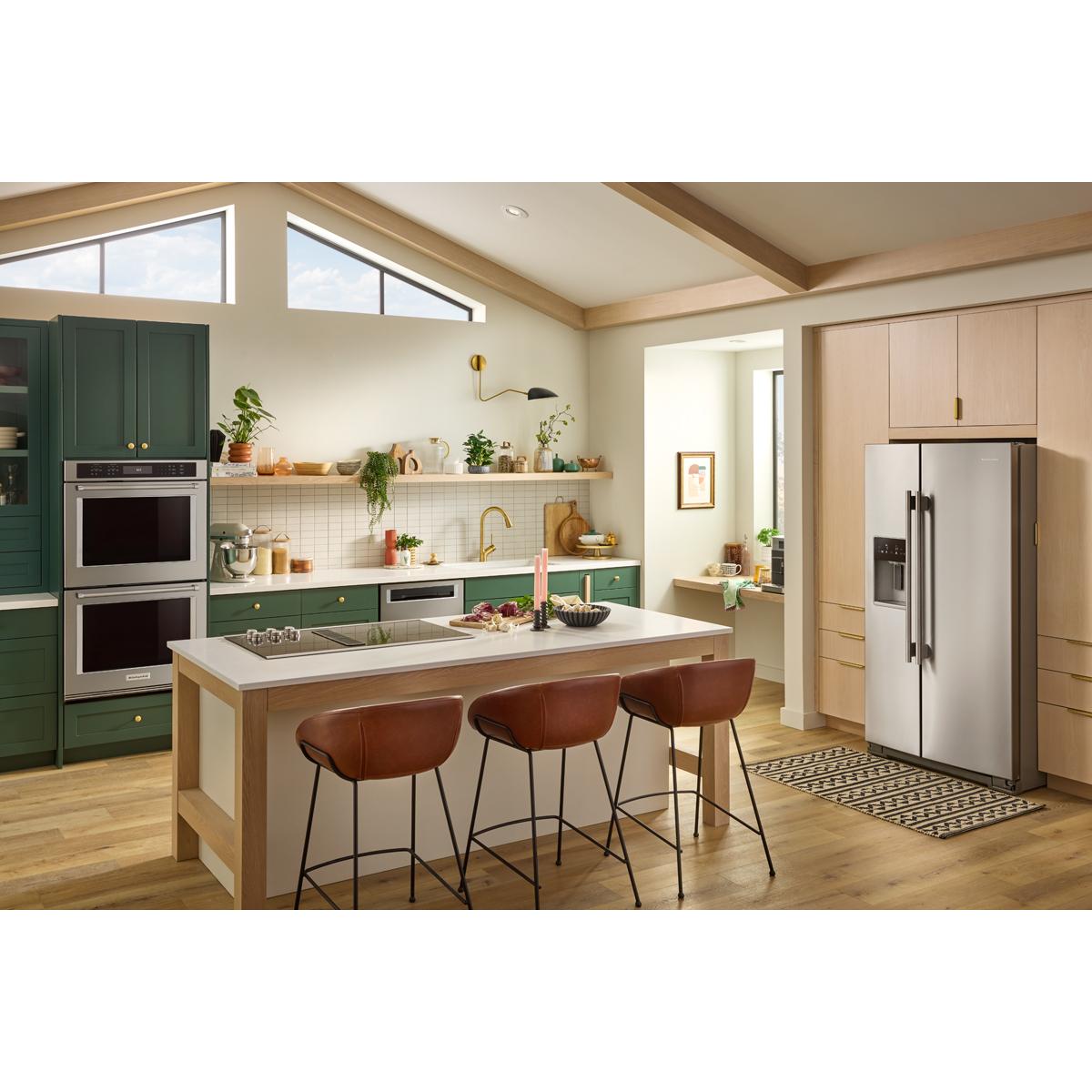 KitchenAid 36 in. 20.8 cu. ft. Counter Depth Side-by-Side Refrigerator with Ice & Water Dispenser - Fingerprint Resistant Stainless Steel, Fingerprint Resistant Stainless, hires