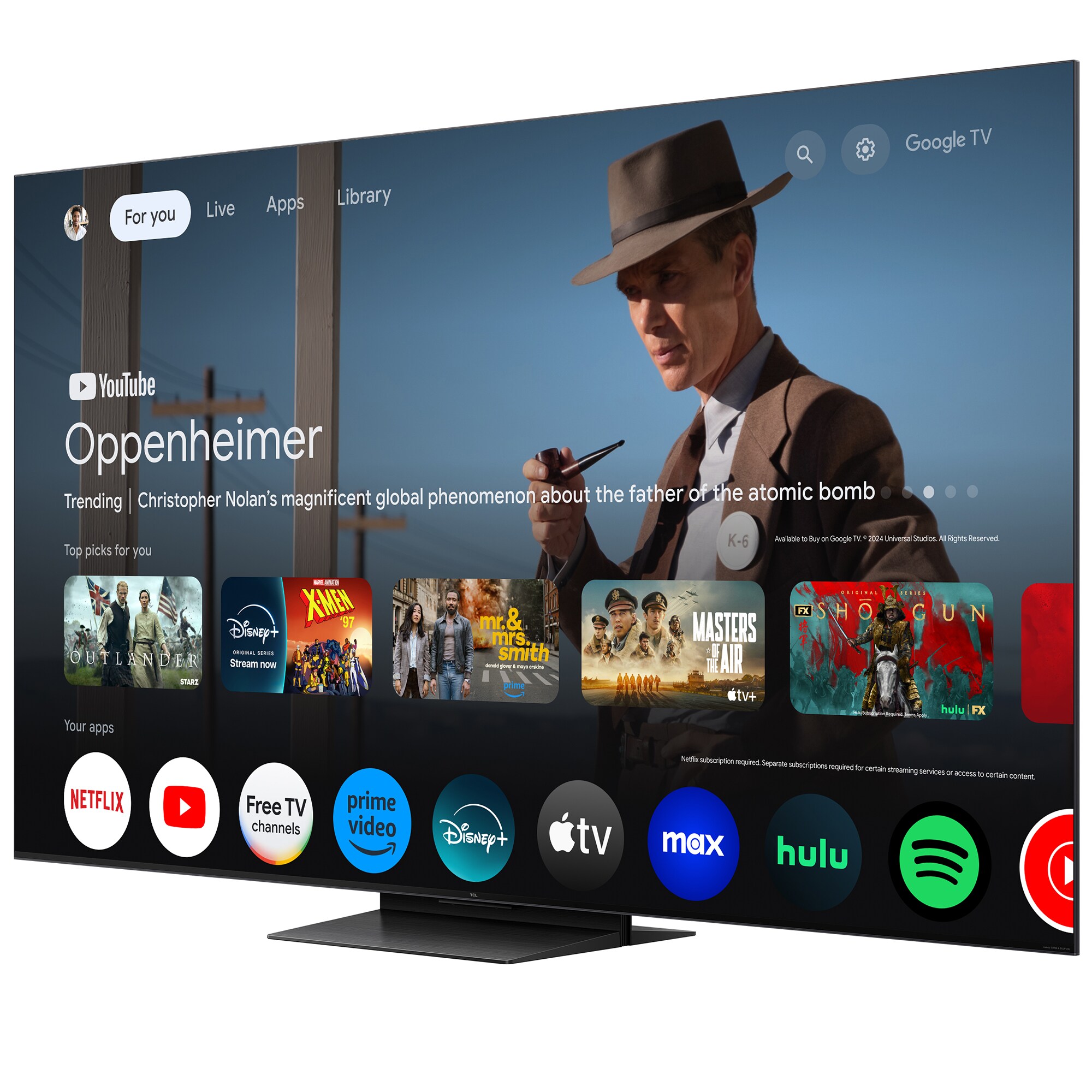 TCL - 65" Class QM7K QLED Mini-LED 4K UHD Smart Google TV, , hires