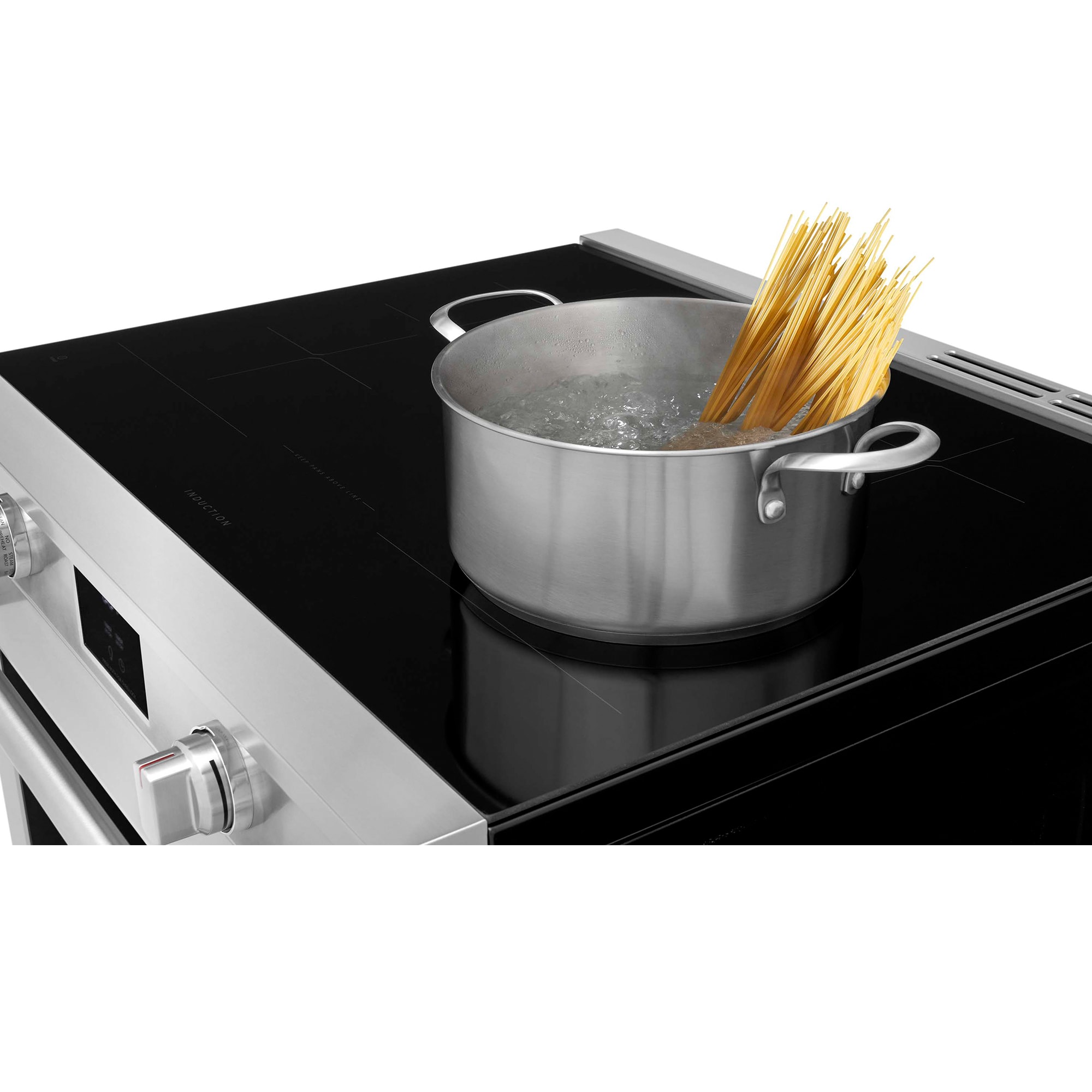 Frigidaire Professional 30 in. 6.2 cu. ft. Air Fry True European Convection Steam Electric Range with 5 Induction Burners - Stainless Steel, , hires