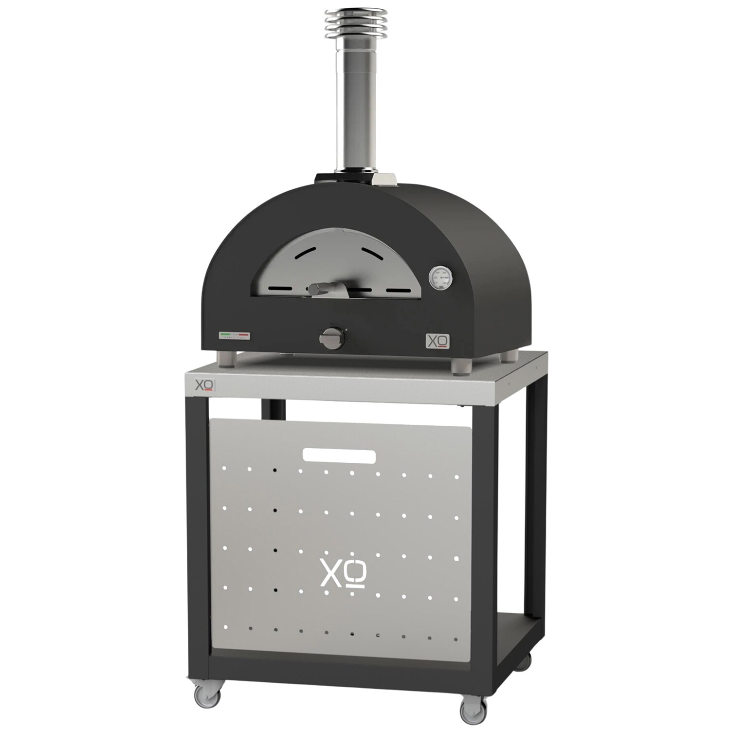 XO Oven Cart for XOPIZZA1 - Black & Stainless Steel, , hires