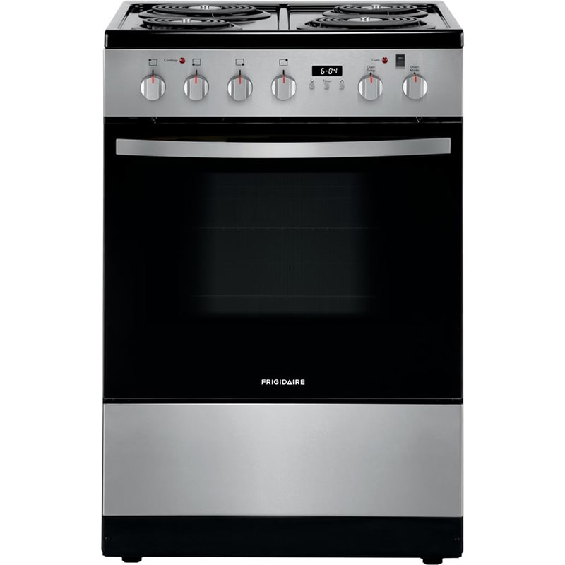 Frigidaire 24 in. 1.9 cu. ft. Electric Range with Coil Burners - Stainless Steel, Stainless Steel, hires