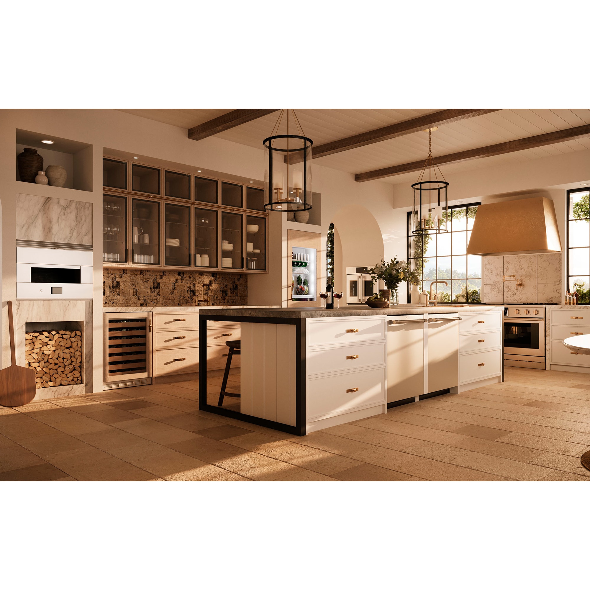 Monogram 24 in. Top Control Flush-Mount Smart Dishwasher with 39 dBa Sound Level, 3rd-Rack & Max Dry system - Stainless Steel, , hires