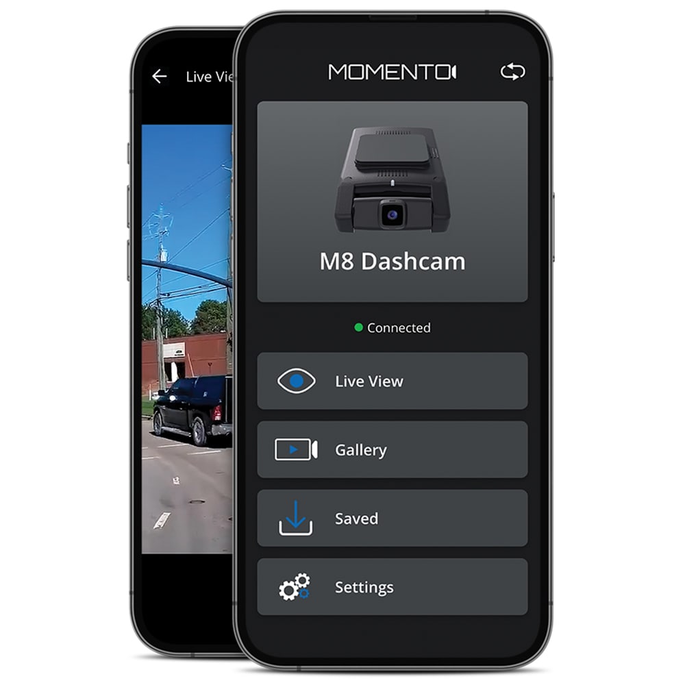 Momento 2K Dash Camera with Front and Rear + Wi-Fi + GPS, , hires