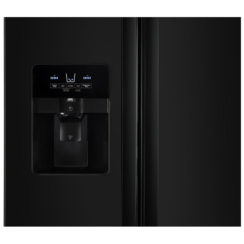 Whirlpool 33 in. 21.4 cu. ft. Side by Side Refrigerator with Ice & Water Dispenser - Black, Black, hires