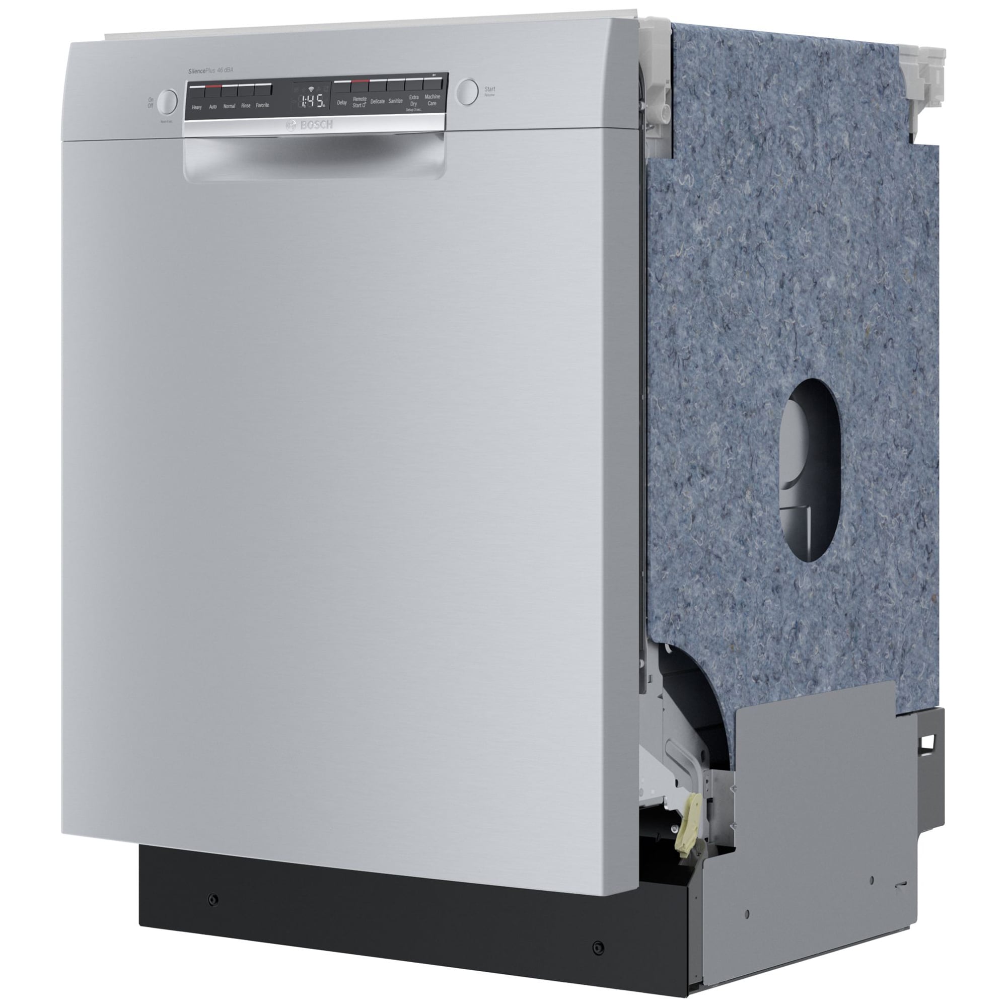 Bosch 300 Series 24 in. Front Control Smart Dishwasher with 46 dBa Sound Level, PureDry & Pocket - Stainless Steel, , hires