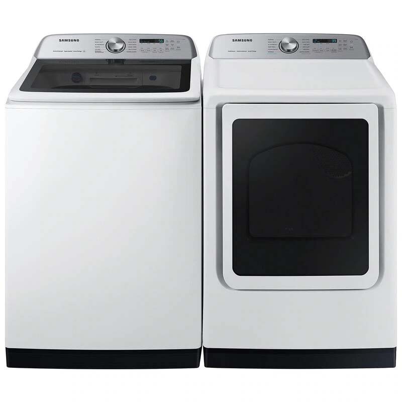 Samsung 27 in. 5.4 cu. ft. Smart Top Load Washer with ActiveWave Agitator and Super Speed Wash - White, White, hires