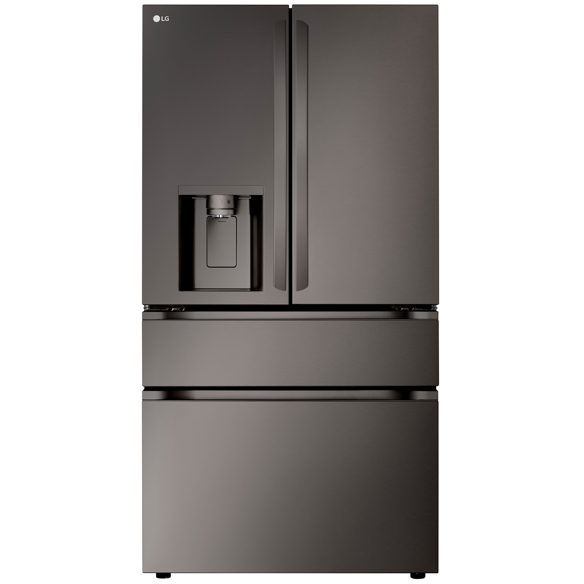 LG 36 in. 28.6 cu. ft. Smart 4-Door French Door Refrigerator with Ice & Water Dispenser - PrintProof Black Stainless Steel, PrintProof Black Stainless Steel, hires