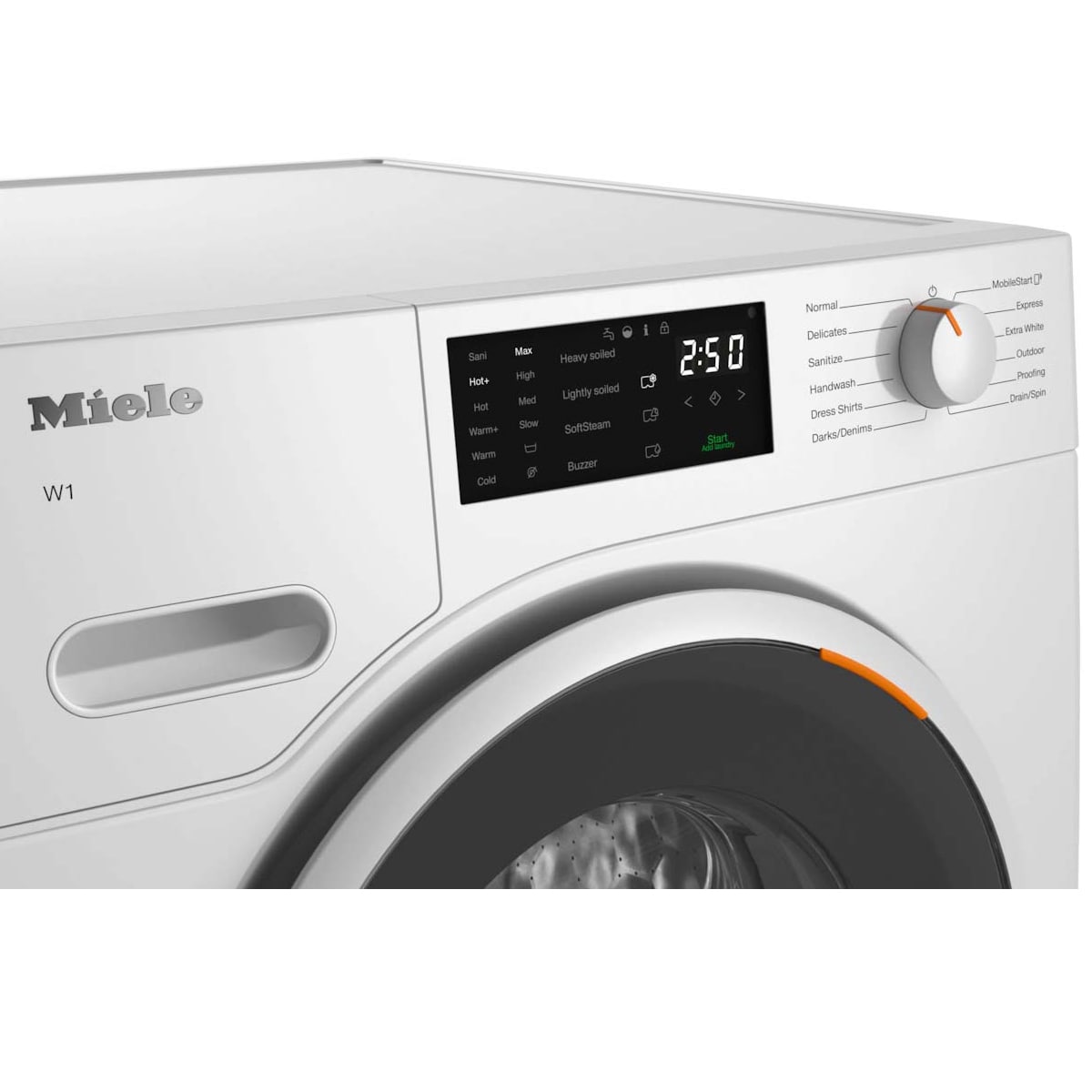 Miele 24 in. 2.2 cu. ft. Smart Stackable Washer with Sanitize Cycle & Steam Cycle - Lotus White, , hires