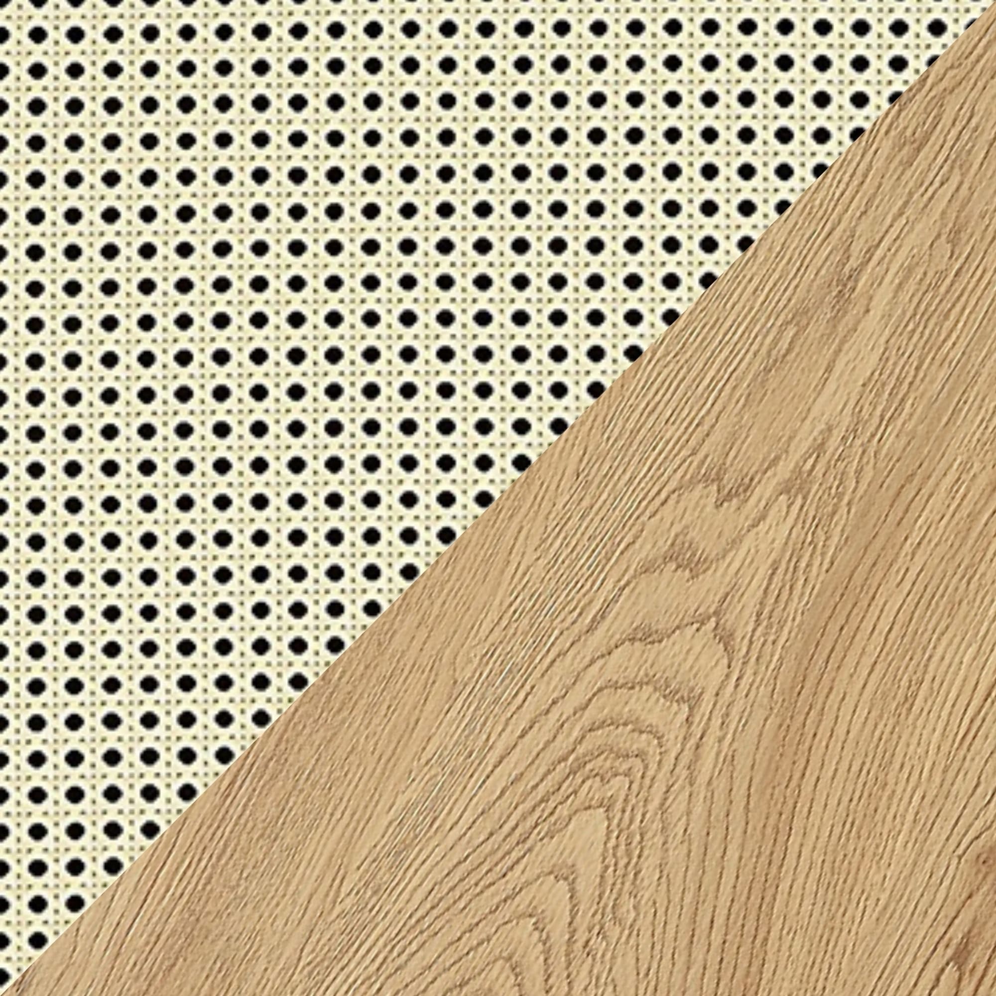 Manhattan Comfort Sheridan Modern Cane Bookcase with Adjustable Shelves - Nature, , hires